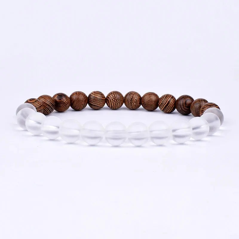 Lava Vibes – Volcanic Stone & Wooden Bead Buddha Bracelet for Men & Women Kwirko