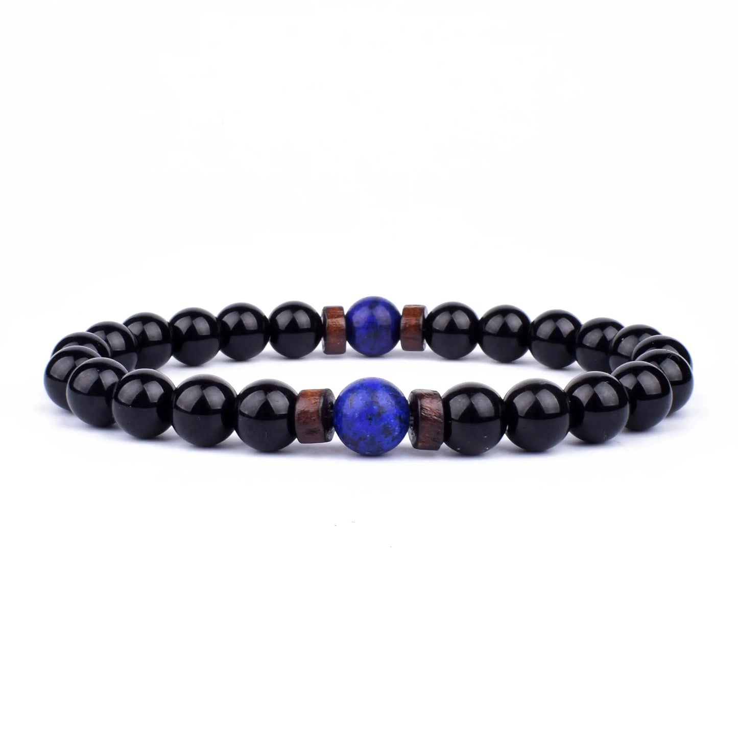 Lava Vibes – Volcanic Stone & Wooden Bead Buddha Bracelet for Men & Women Kwirko