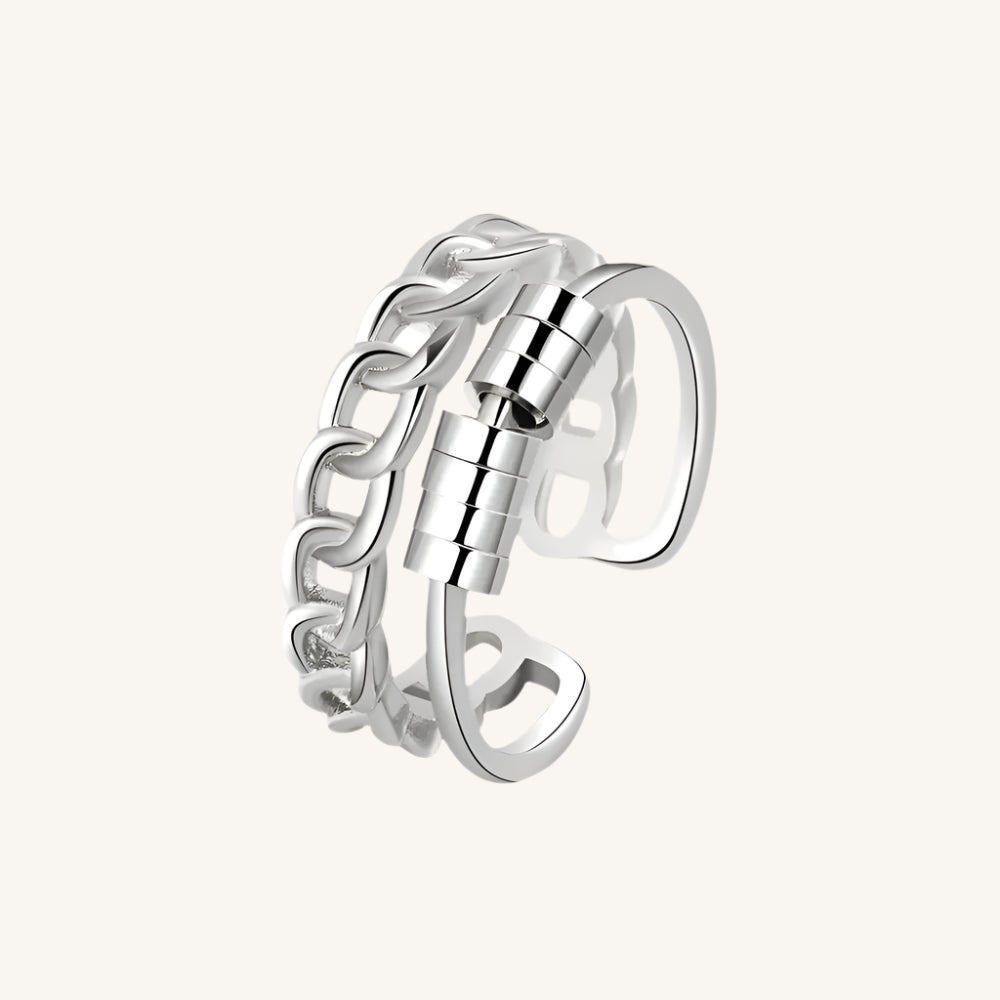 SMJEL Anti Stress Anxiety Ring Fidget Spinner Rings Adjustable for Women Rotating Freely Spinning Accessories Jewelry Gifts Kwirko