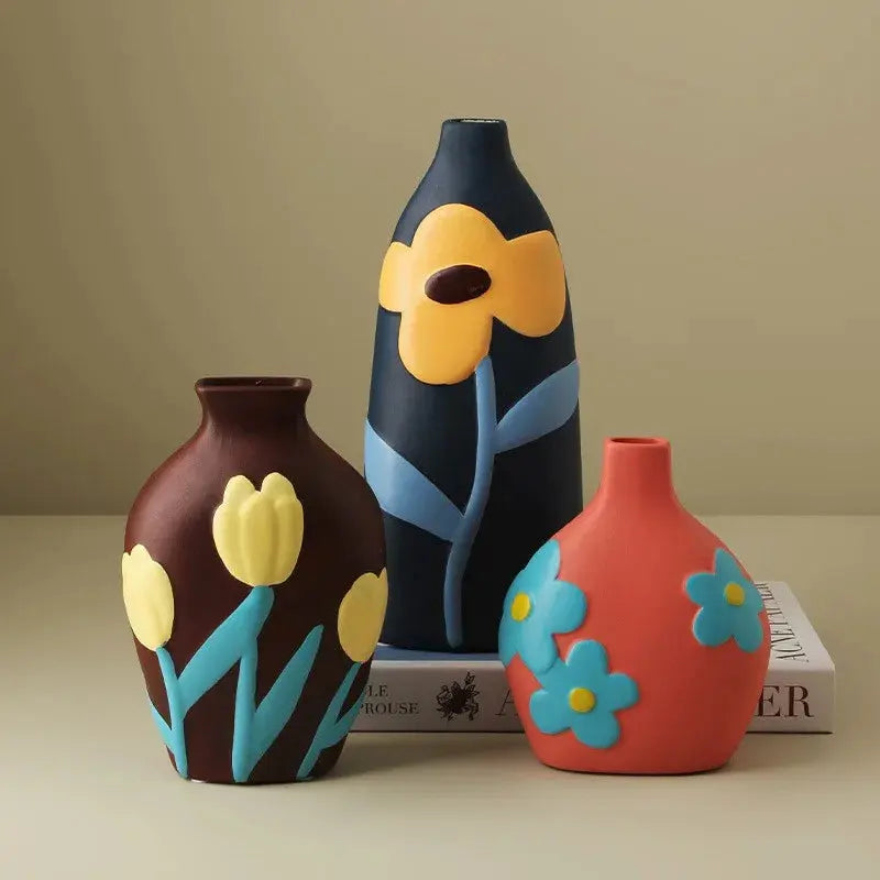 BloomVista Vase Collection – Nordic Morandi Ceramic Floral Vases with Unique Designs Kwirko