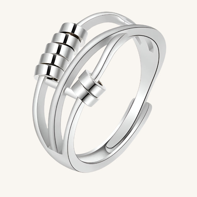 SMJEL Anti Stress Anxiety Ring Fidget Spinner Rings Adjustable for Women Rotating Freely Spinning Accessories Jewelry Gifts Kwirko