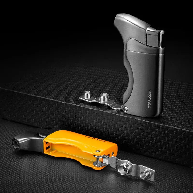 Havana Hero Set – 3-Piece Cigar Cutter, Windproof Lighter & Travel Ashtray Kwirko