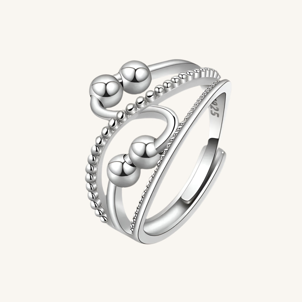 SMJEL Anti Stress Anxiety Ring Fidget Spinner Rings Adjustable for Women Rotating Freely Spinning Accessories Jewelry Gifts Kwirko