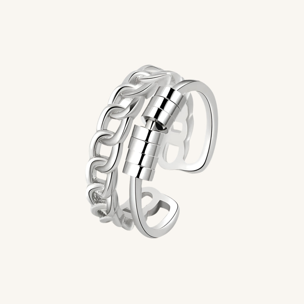 SMJEL Anti Stress Anxiety Ring Fidget Spinner Rings Adjustable for Women Rotating Freely Spinning Accessories Jewelry Gifts Kwirko