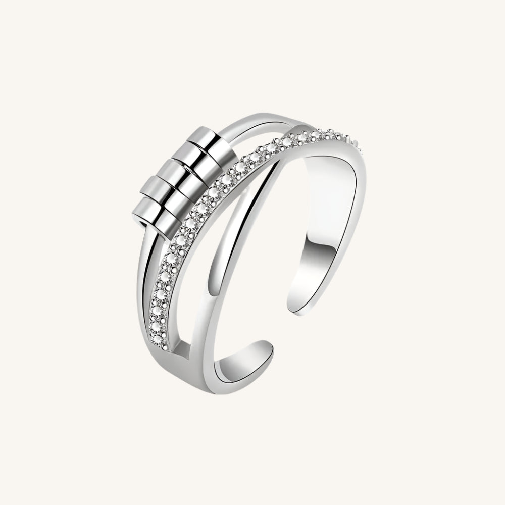 SMJEL Anti Stress Anxiety Ring Fidget Spinner Rings Adjustable for Women Rotating Freely Spinning Accessories Jewelry Gifts Kwirko
