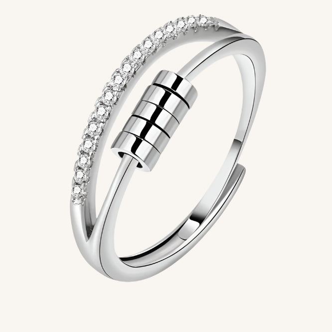 SMJEL Anti Stress Anxiety Ring Fidget Spinner Rings Adjustable for Women Rotating Freely Spinning Accessories Jewelry Gifts Kwirko