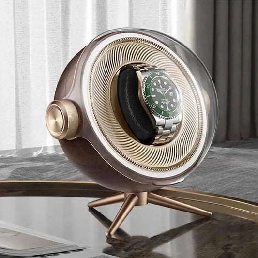 Silent Spin Master – LED Automatic Watch Winder & Storage Box Kwirko