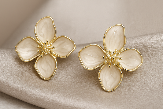 Fashion Korean Women Retro Drip Glaze Red Flower Earrings Women for Delicate Earrings Luxury Couple Engagement Jewelry Gift Kwirko